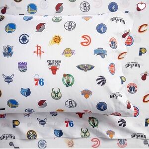 POTTERY BARN size full REPOST NBA Team Logo Bedding Set